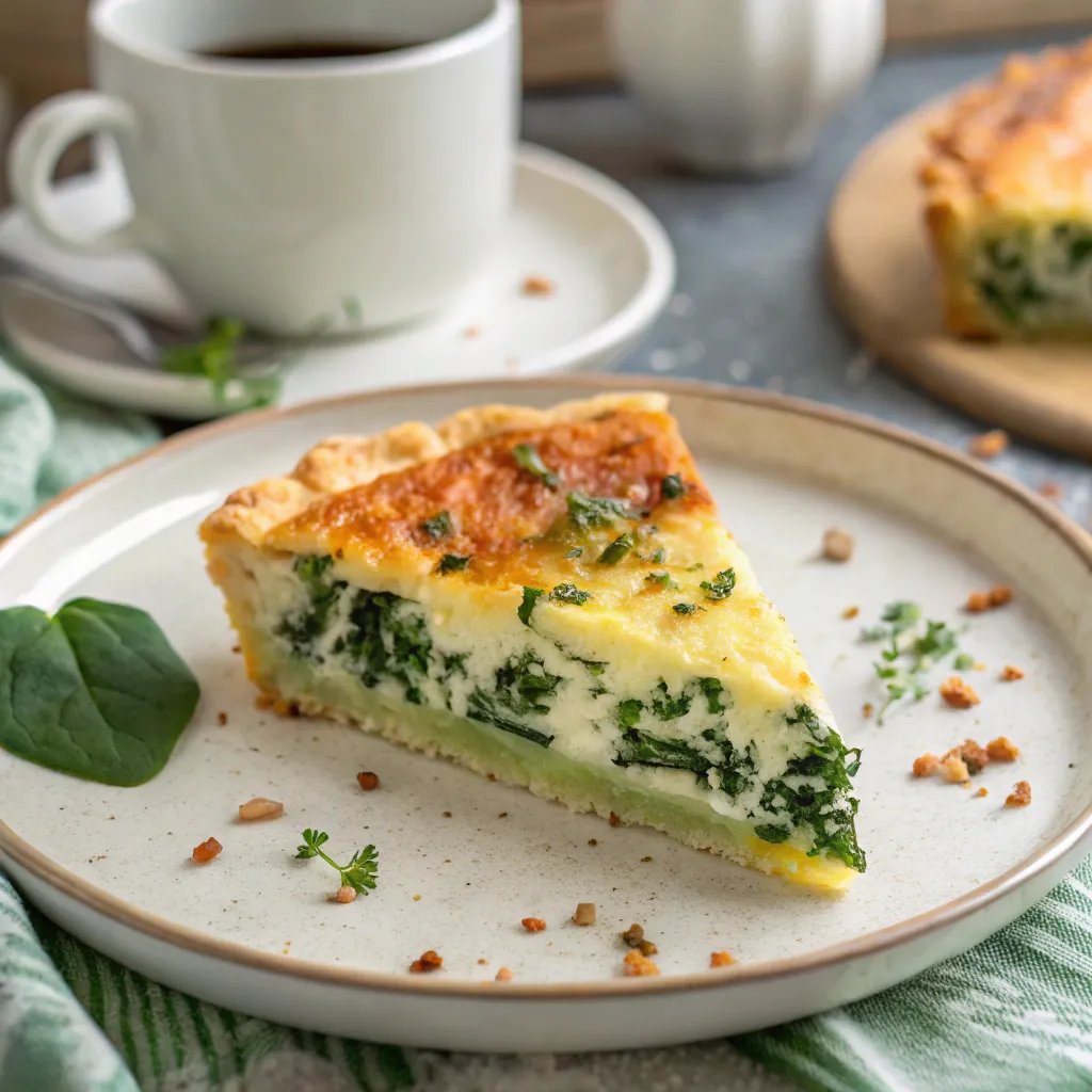 Step by Step Instructions to Prepare Your Spinach & Feta Quiche : Serve