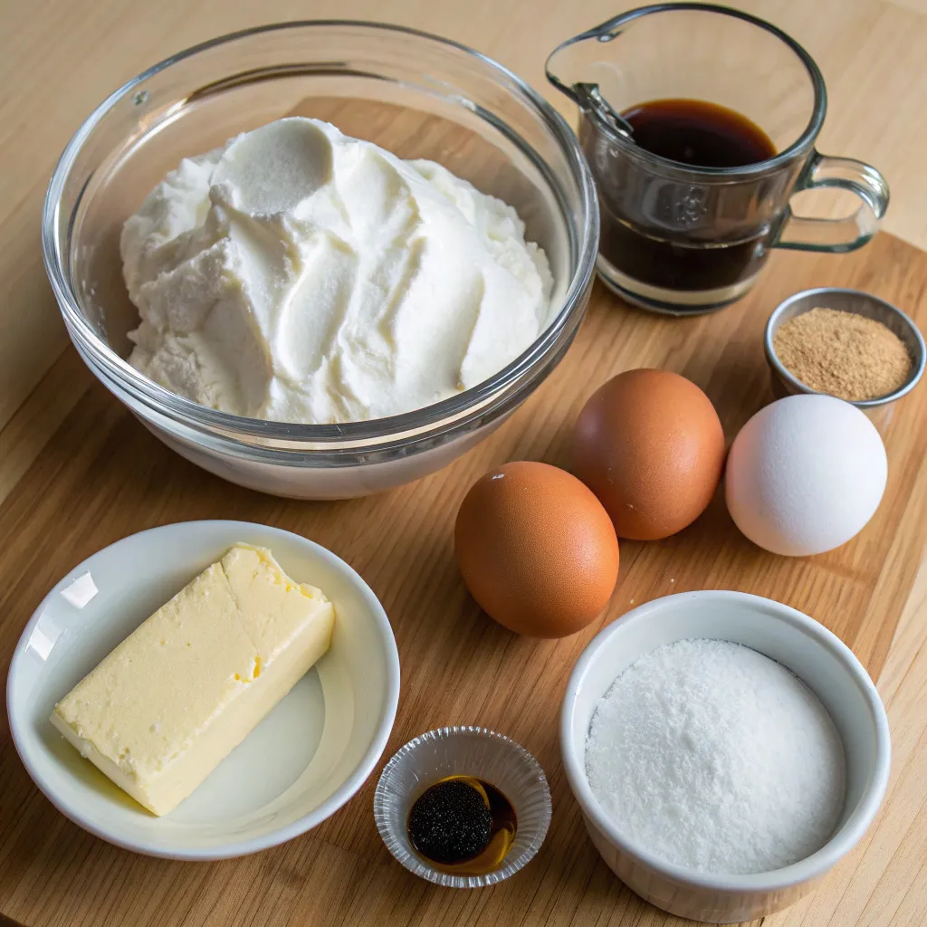 Ingredients for Sour Cream Pound Cake
