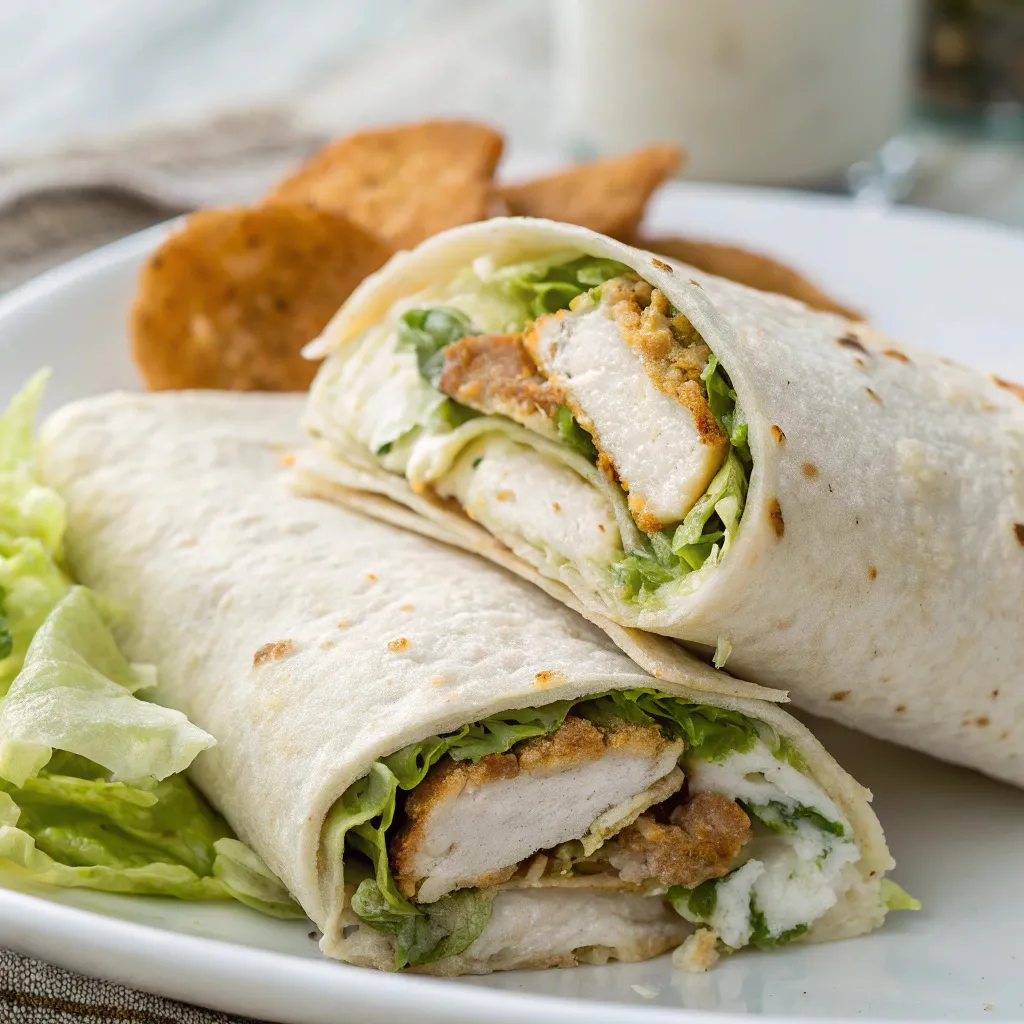 Instructions for Slow Cooker Chicken Caesar Wraps : Wrap & Serve